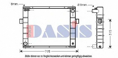 AKS DASIS 400490n -  Радиатор, охлаждение двигателя